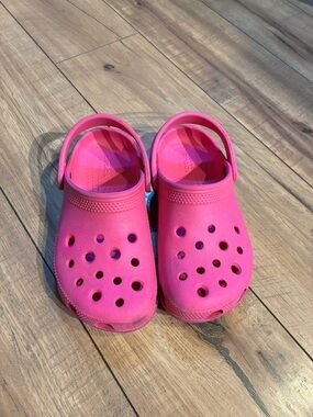 Crocs Kids Bright Pink Clog Sandals